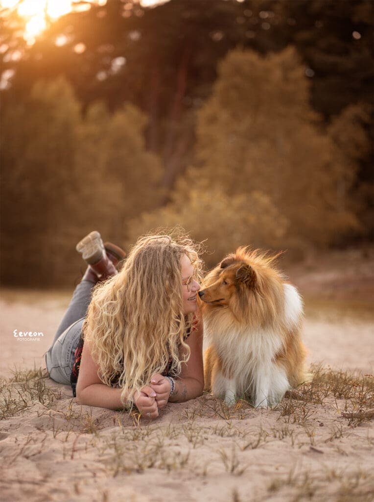 fotoshoot baas en hond